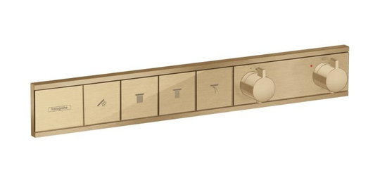 Термостатичний змішувач Hansgrohe RainSelect Brushed Bronze (15382140) Для ванни, Для душа Бронза