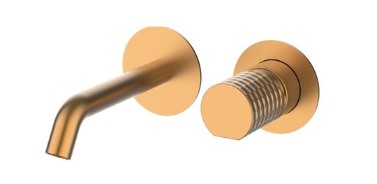Смеситель для раковины GRB Aura, длина излива 150 мм, медь PVD (75535755) Для раковины Медь