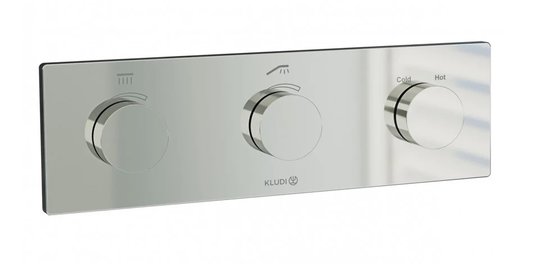 Термостатический смеситель скрытого монтажа Kludi Kludi-Tronic, хром (3830005-00) Для ванны, Для душа Хром
