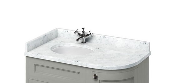 Стільниця з вбудованою раковиною 106 см Burlington, мармур (BC98L) Burlington Стільниці