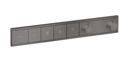 Термостатичний змішувач Hansgrohe RainSelect Brushed Black (15382340) Для ванни, Для душа Чорний глянсовий 