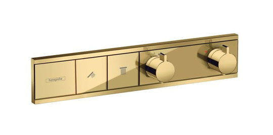 Термостатичний змішувач Hansgrohe RainSelect Polished Gold Optic (15380990) Для ванни, Для душа Золото