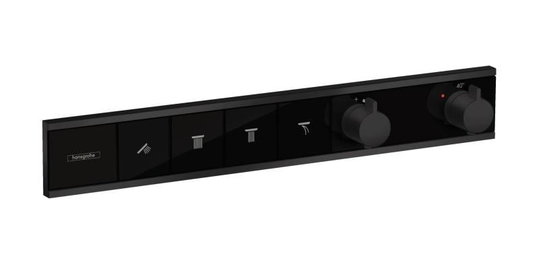 Термостатичний змішувач Hansgrohe RainSelect Matt Black (15382670) Для ванни, Для душа Чорний матовий