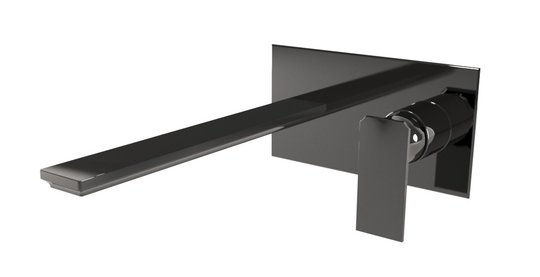 Смеситель для раковины, с донным клапаном Bugnatese Atelier 210 мм, PVD черный (9447SC-PT) Для раковины Черный