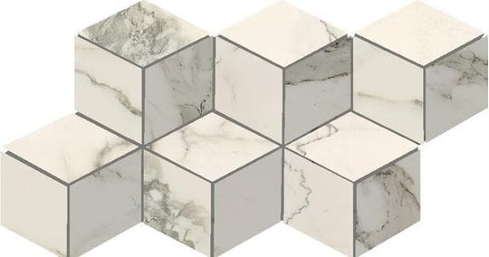 Плитка Dado Ceramica Marmi Pregiati Mosaico Cubic Supreme Calacatta Lappato 15x33,3 (302876) Dado Ceramica Для кухни, Для общественных помещений, Для жилых помещений, Для промышленных помещений, Для технических зон, Для ванной