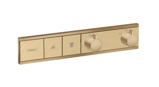 Термостатичний змішувач Hansgrohe RainSelect Brushed Bronze (15380140) Для ванни, Для душа Бронза