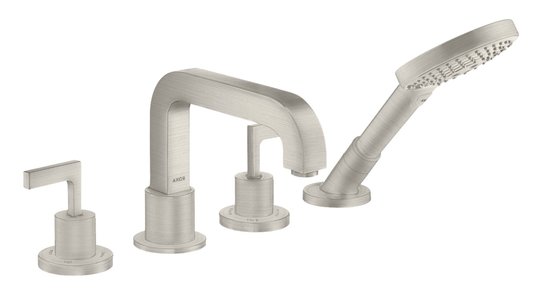 Смеситель для ванны Axor Citterio, Stainless Steel Optic (39446800) Для ванны Нерж. сталь