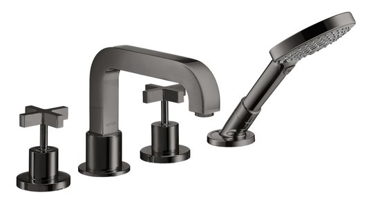 Змішувач для ванни Axor Citterio, Polished Black Chrome (39445330) Для ванни Чорний
