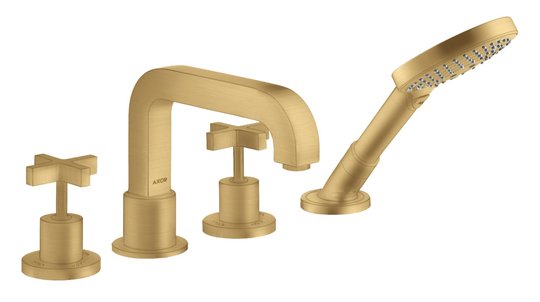 Смеситель для ванны Axor Citterio, Brushed Gold Optic (39445250) Для ванны Золото