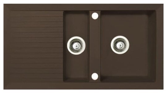Гранітна мийка Marmorin CIRE Chocolate (375513017) Врізні зверху Прямокутні Коричневий