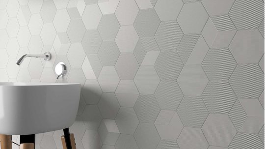 Плитка Wow Subway Lab Mini Hexa Liso Ash Grey Matt 15*17 (101182) Для кухни, Для общественных помещений, Для жилых помещений, Для ванной