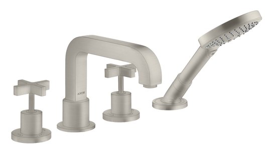 Смеситель для ванны Axor Citterio, Stainless Steel Optic (39445800) Для ванны Нерж. сталь