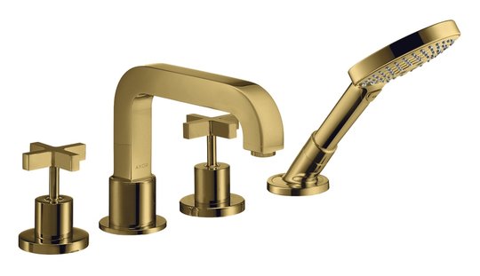 Смеситель для ванны Axor Citterio, Polished Gold Optic (39445990) Для ванны Золото