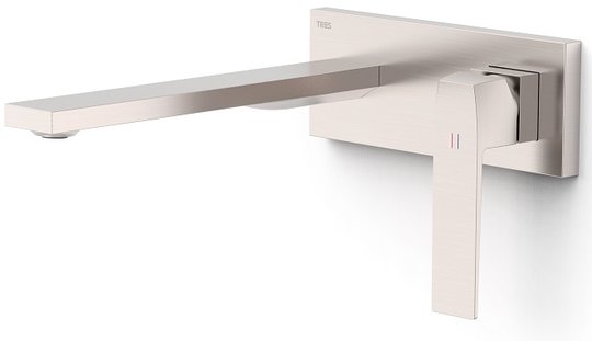 Настенный смеситель для раковины Tres Slim Exclusive SLIM-TRES, сталь (20230012AC) Для раковины Сталь