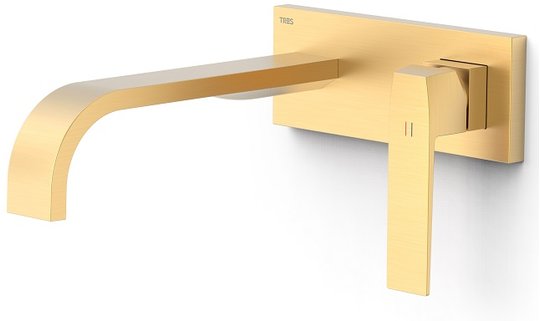 Настенный смеситель для раковины Tres Slim Exclusive SLIM-TRES, золото матовый (20230014OM) Для раковины Золото матовый