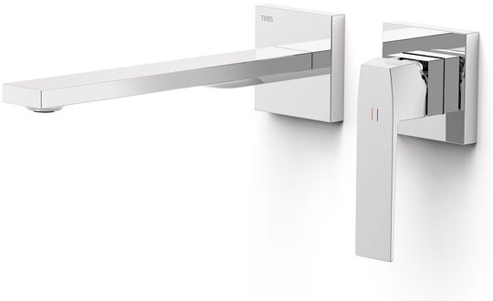 Настінний змішувач для раковини Tres Slim Exclusive SLIM-TRES, хром (20230002) Для раковини Хром