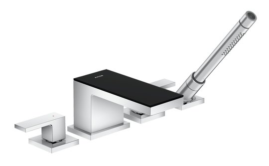 Смеситель для ванны Axor MyEdition, Chrome/Black Glass (47430600) Для ванны Хром