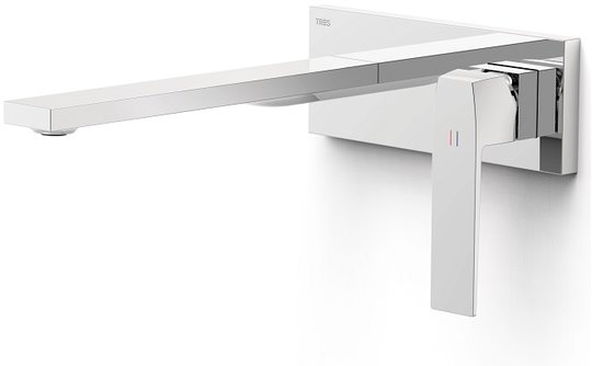 Настінний змішувач для раковини Tres Slim Exclusive SLIM-TRES, хром (20230012) Для раковини Хром