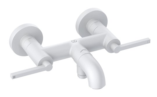 Смеситель для ванны Kludi Nova Fonte Puristic, белый матовый (205405315) Для ванны Белый, Белый матовый