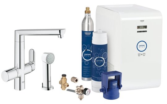 Змішувач зі стартовим комплектом GROHE Blue Home K7 Professional (31355001) Для кухні Хром