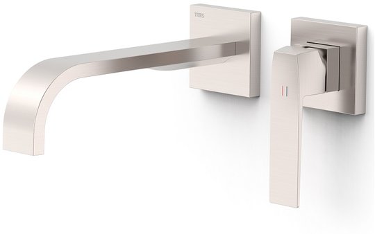 Настенный смеситель для раковины Tres Slim Exclusive SLIM-TRES, сталь (20230004AC) Для раковины Сталь