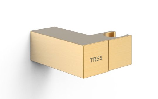 Держатель для душа Tres Cuadro, золото матовый (107839OM) Tres Коллекция Cuadro-tres 