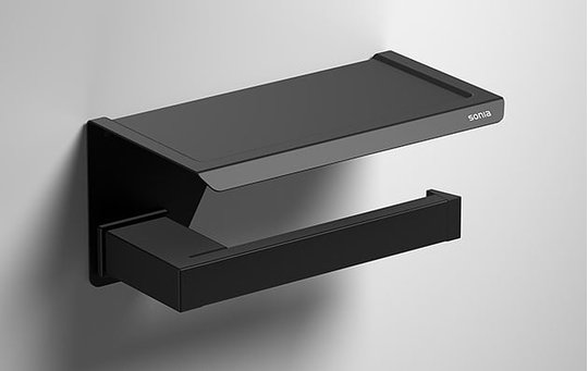 Бумагодержатель с полочкой Sonia S-CUBE (176373) Бумагодержатели, Полочки Sonia