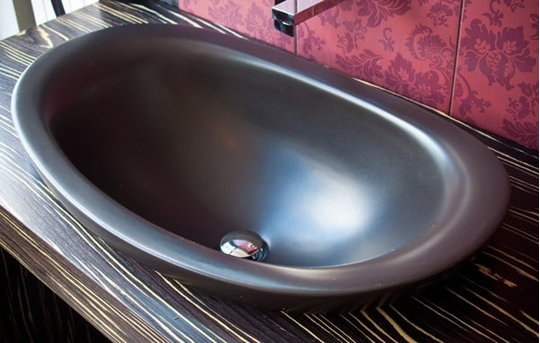 Керамическая раковина 90 см Flaminia IO 90, black (IO4290) Встраиваемые сверху Овальные