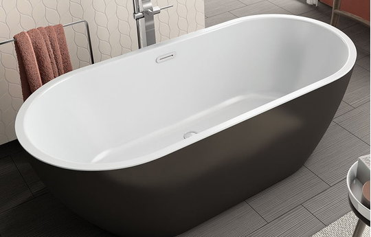 Ванна акрилова Kolpa San Dalia-FS 170x80 White-Black (3838987 561767) Kolpa San Овальні