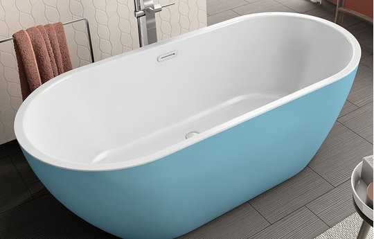 Ванна акриловая Kolpa San Dalia-FS 170x80 White-Blue (3838987 561781) Kolpa San Овальные