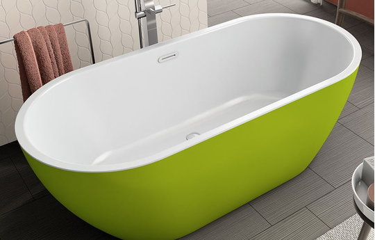 Ванна акриловая Kolpa San Dalia-FS 170x80 White-Green (3838987 561798) Kolpa San Овальные