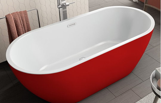 Ванна акриловая Kolpa San Dalia-FS 170x80 White-Red (3838987 561774) Kolpa San Овальные