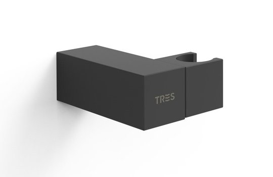 Держатель для душа Tres Cuadro, черный матовый (107839NM) Tres Коллекция Cuadro-tres 