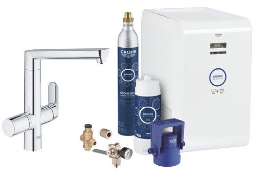 Смеситель со стартовым комплектом GROHE Blue Home K7 Professional (31346001) Для кухни Хром