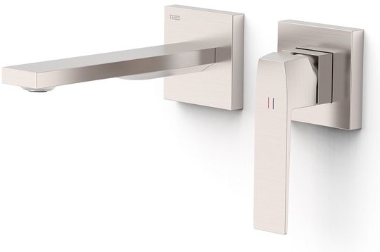 Настенный смеситель для раковины Tres Slim Exclusive SLIM-TRES, сталь (20230001AC) Для раковины Сталь