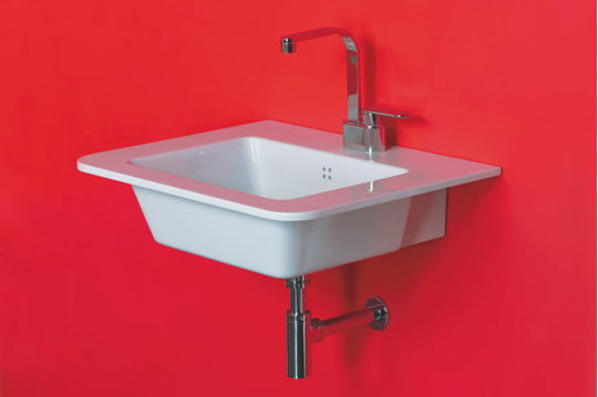 Керамическая раковина 52 см Flaminia Volo 52, white (VL52L) Подвесные Прямоугольные