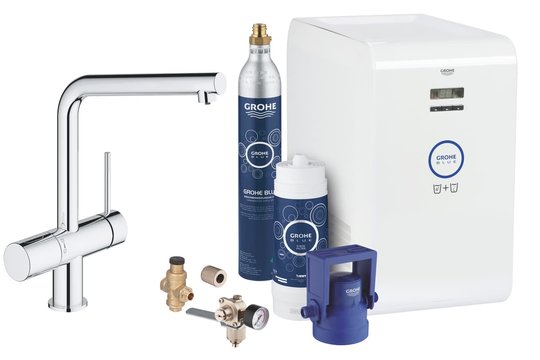 Змішувач зі стартовим комплектом GROHE Blue Minta Professional (31347002) Для кухні Хром