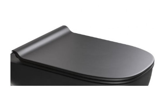 Крышка для унитаза Slim Soft Close AXA Glomp, серая матовая (319109) 