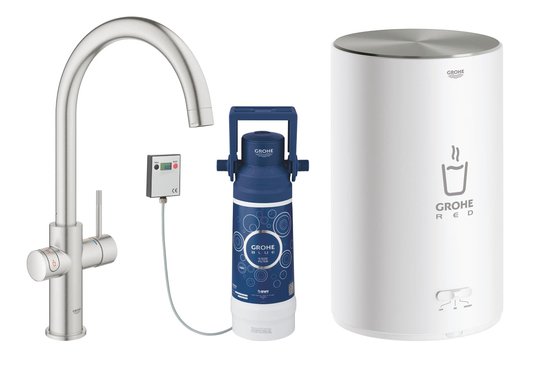 Змішувач і бойлер для раковини GROHE Red Duo M-size (30083DC1) Для кухні Нерж. сталь