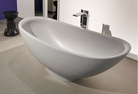 Ванна зі штучного каменю окремостояча Flaminia IO 165Х70 см, grey (IO70SM) Flaminia Овальні