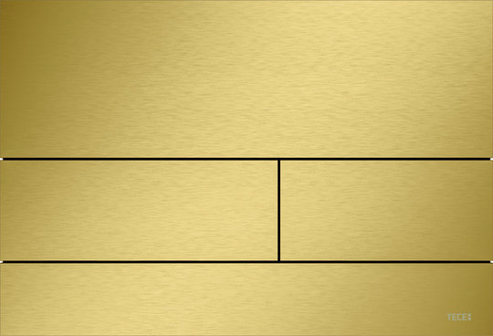 Металева панель змиву унітазу TECE Square II, Brushed Gold Optic / сатин, позолочений (9240838) Механічні Для унітазів Механічні