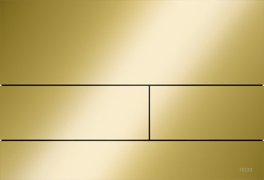 Металлическая панель смыва унитаза TECE Square II, Polished Gold Optic / глянец, позолоченный (9240839) Механические Для унитазов Механические