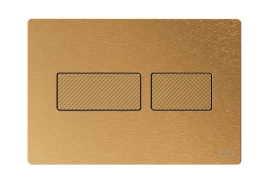 Металлическая панель смыва унитаза Tece Solid, фактурная поверхность, латунь матовая (9240436) Механические Для унитазов Механические