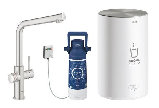 Смеситель и бойлер для раковины GROHE Red Duo M-size (30327DC1) Для кухни Нерж. сталь