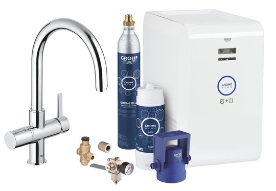 Змішувач зі стартовим комплектом GROHE Blue Professional (31323001) Для кухні Хром