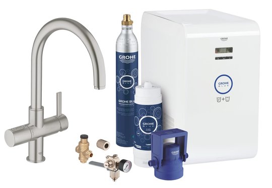 Змішувач зі стартовим комплектом GROHE Blue Professional (31323DC1) Для кухні Нерж. сталь