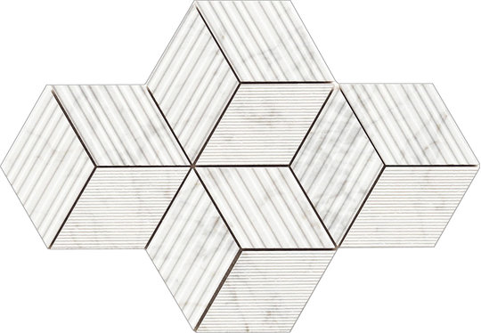 Плитка Piemme Valentino Majestic Cube Apuanian White Nat 30*30 (02645) Для кухни, Для общественных помещений, Для жилых помещений, Для ванной