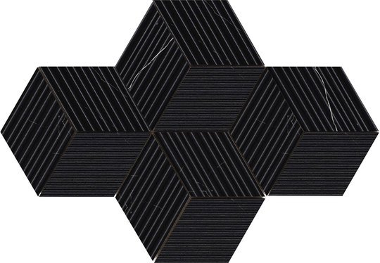 Плитка Piemme Valentino Majestic Cube Royal Nero Lev 30 * 30 (02646) Для кухні, Для громадських приміщень, Для житлових приміщень, Для ванної