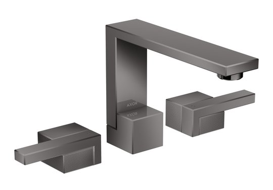 Смеситель для раковины Axor Edge diamond cut, Polished Black Chrome (46051330) Для раковины Черный глянцевый 