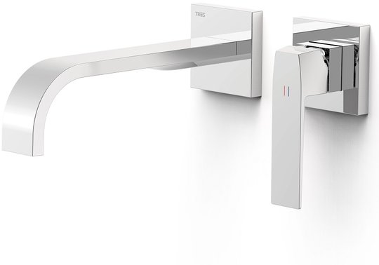 Настенный смеситель для раковины Tres Slim Exclusive SLIM-TRES, хром (20230004) Для раковины Хром